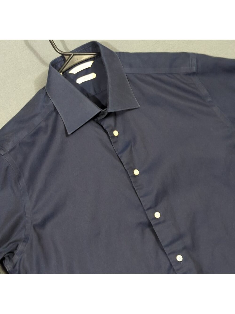 Suit Supply Shirt Men's 16.5 x 42 Blue Traveller Slim Fit Long Sleeve Button Up